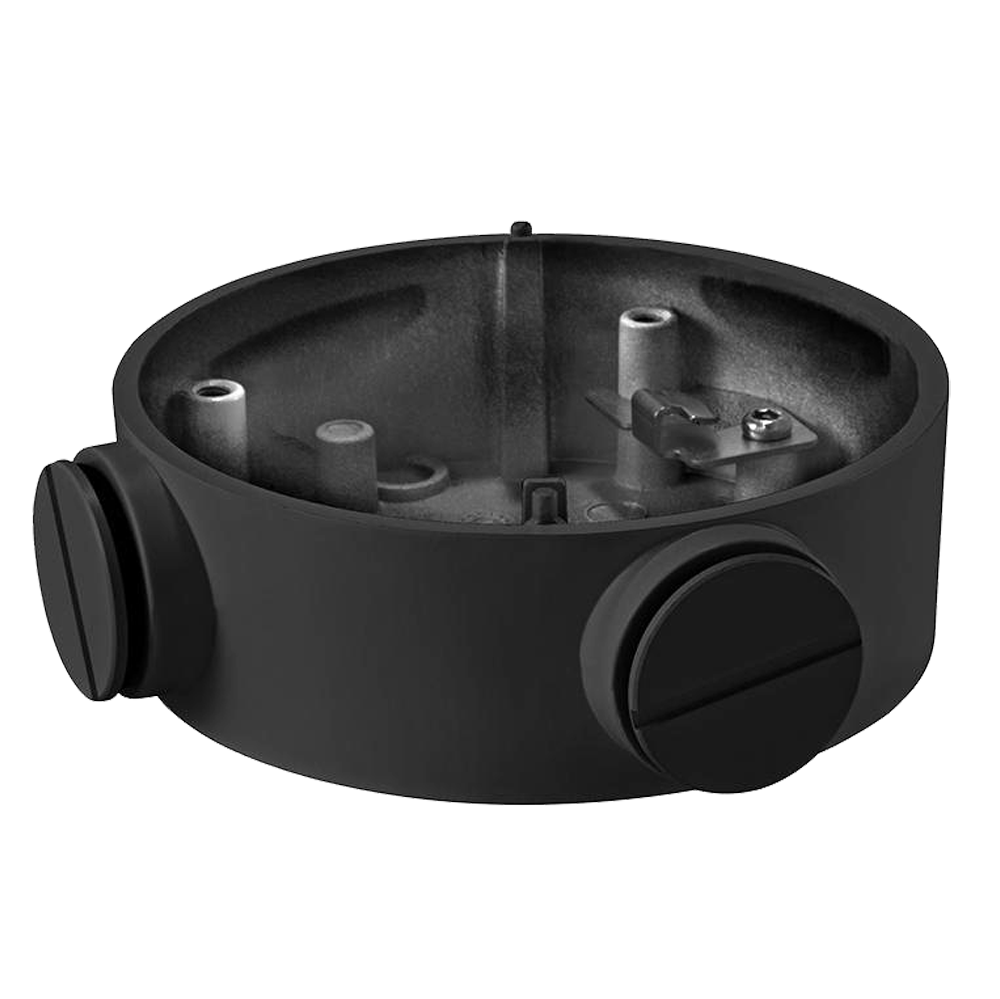 HIKVISION DS-1260ZJ-BLACK - Caja de conexiones - Para cámaras bullet - Apto para uso exterior - Instalación en techo o pared - Color negro | 36 (Al) x 105 (Ø) mm - Pasador de cables - imagen 1