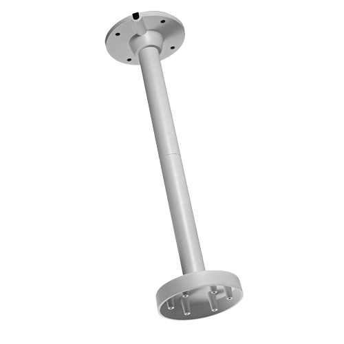 HIKVISION DS-1271ZJ-135 - Soporte techo - Altura 565 mm x 150~136 (Ø) mm - Apto para uso en exterior - Color blanco - Fabricado en aluminio - Pasador de cables