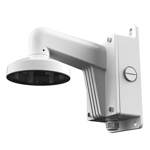 HIKVISION DS-1273ZJ-130B-TRL - Soporte de pared - Caja de conexiones - Apto para domo - Apto para uso en exterior - Color blanco | 158 (Al) x 120 (An) x 155 (φ) mm - Pasador de cables