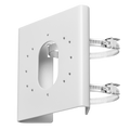 HIKVISION DS-1275ZJ-S-SUS - Soporte para mástiles/farolas - Para cámaras bullet - Rango diámetro 67~127 mm - Acero inoxidable con tratamiento anti-corrosión - Apto para uso en exterior - Color blanco | 144(Al) x 131.6(An) x 44.3(Fo) mm - imagen 1