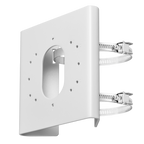HIKVISION DS-1275ZJ-S-SUS - Soporte para mástiles/farolas - Para cámaras bullet - Rango diámetro 67~127 mm - Acero inoxidable con tratamiento anti-corrosión - Apto para uso en exterior - Color blanco | 144(Al) x 131.6(An) x 44.3(Fo) mm - imagen 1