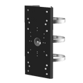 HIKVISION DS-1275ZJ-SUS-BLACK - Soporte para mástiles/farolas - Para cámaras bullet - Rango diámetro 67~127 mm - Apto para uso en exterior - Acero inoxidable con tratamiento anti-corrosión - Color negro | 250 (Al) x 127 (An) x 56 (Fo) mm