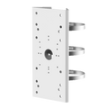 HIKVISION DS-1275ZJ-SUS - Soporte para mástiles/farolas - Para cámaras bullet - Rango diámetro 67~127 mm - Apto para uso en exterior - Acero inoxidable con tratamiento anti-corrosión - Color blanco | 250 (Al) x 127 (An) x 46 (Fo) mm