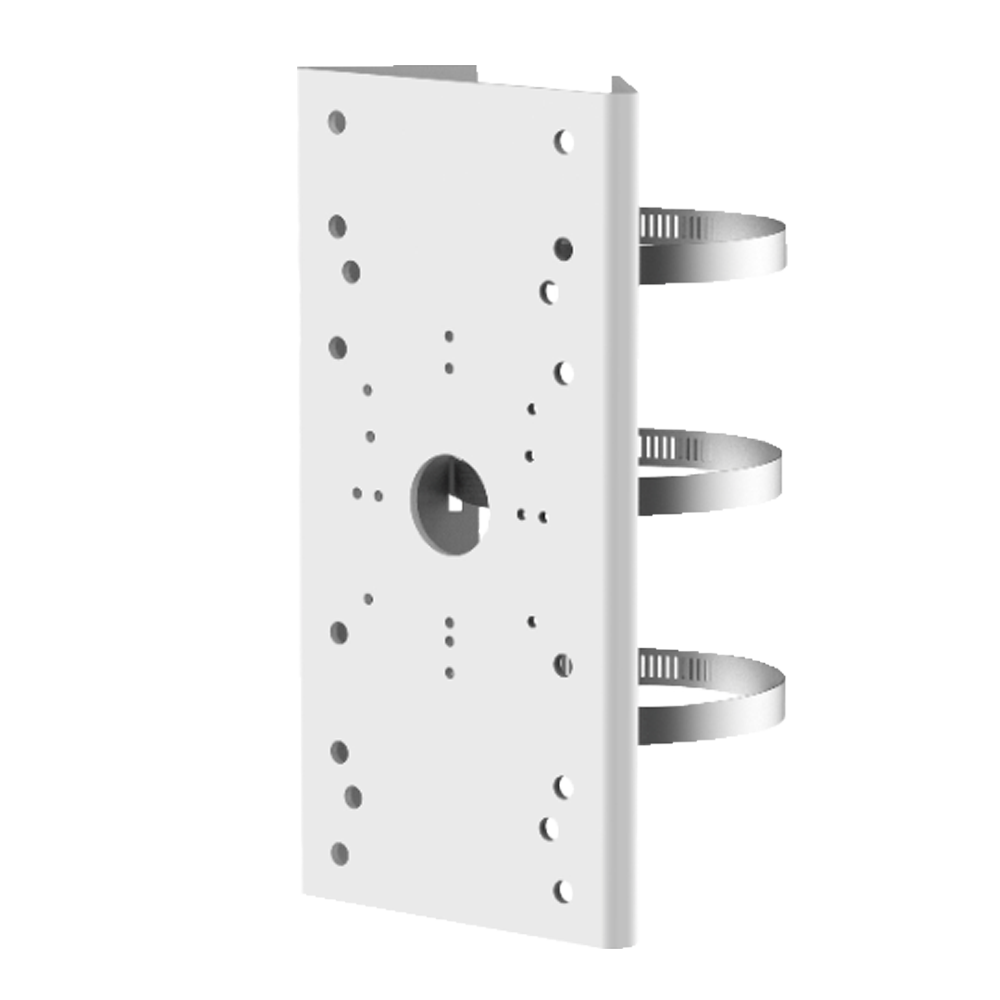 HIKVISION DS-1275ZJ-SUS - Soporte para mástiles/farolas - Para cámaras bullet - Rango diámetro 67~127 mm - Apto para uso en exterior - Acero inoxidable con tratamiento anti-corrosión - Color blanco | 250 (Al) x 127 (An) x 46 (Fo) mm