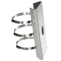 HIKVISION DS-1275ZJ - Soporte para mástiles/farolas - Para cámaras bullet - Rango diámetro 67~127 mm - Apto para uso en exterior - Color blanco | 250 (Al) x 127 (An) x 56 (Fo) mm - Pasador de cables