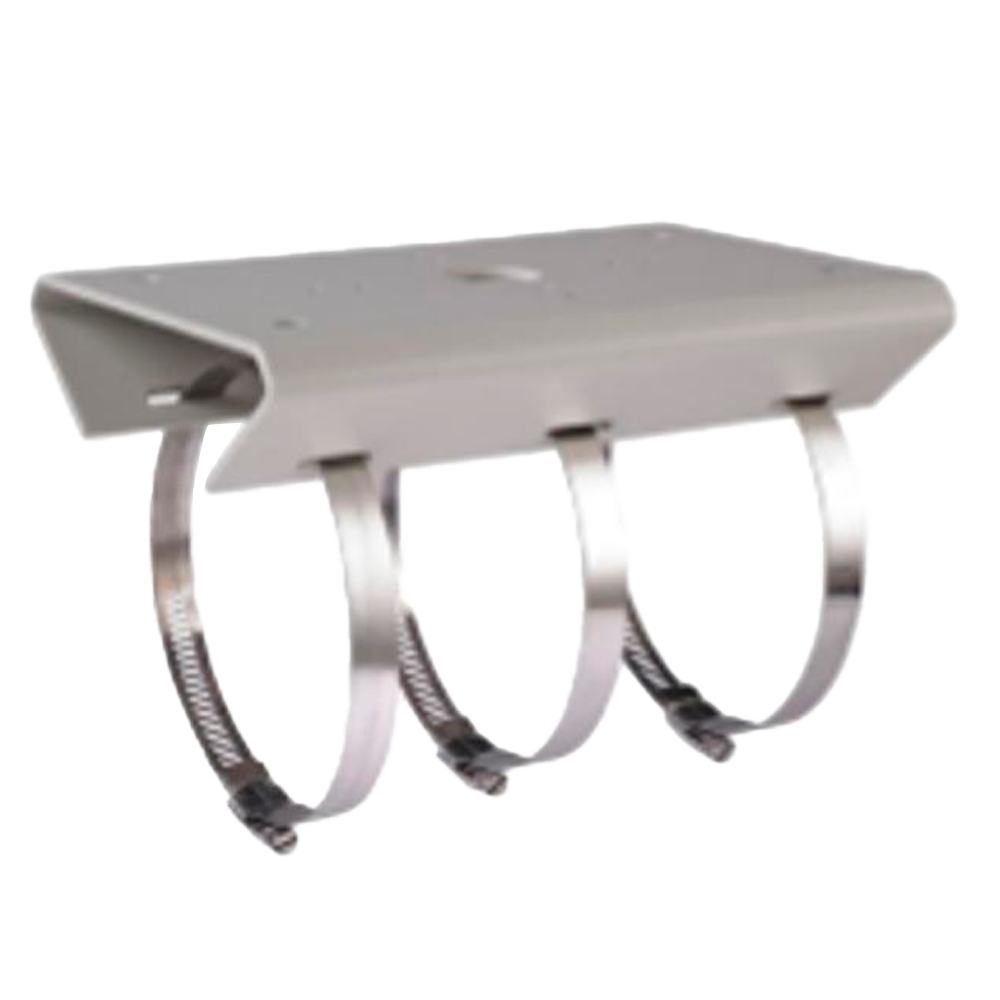 HIKVISION DS-1275ZJ/HWB - Soporte para postes - Para radares o elementos de tráfico - Acero galvanizado con tratamiento superficial - Apto para exterior | 250(Al)x127(An)x46(Fo) mm - Diámetro del aro de acero entre 67 y 127 mm - Pasador de cables