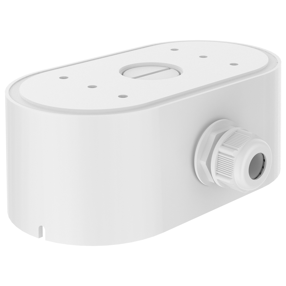 HIKVISION DS-1280ZJ-DE7 - Caja de conexiones - Apta para cámara con lente dual - Aleación de aluminio - Color blanco - Pasador de cables - 176.1 mm (An) x 123.7 mm (Al) x 65 mm (Fo)