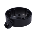 HIKVISION DS-1280ZJ-DM21-BLACK - Caja de conexiones - Para cámaras domo - Apto para uso exterior - Instalación en techo o pared - Color negro | 42 (Al) x 137 (Ø) mm - Pasador de cables - imagen 1