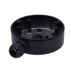 HIKVISION DS-1280ZJ-DM21-BLACK - Caja de conexiones - Para cámaras domo - Apto para uso exterior - Instalación en techo o pared - Color negro | 42 (Al) x 137 (Ø) mm - Pasador de cables - imagen 1