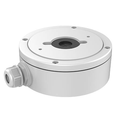 HIKVISION DS-1280ZJ-DM22 - Caja de conexiones - Para cámaras domo - Apto para uso exterior - Instalación en techo o pared - Color blanco | 53.4 (Al) x 137 (φ) mm - Pasador de cables