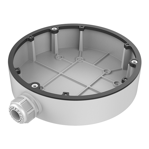 HIKVISION DS-1280ZJ-DM25-M1 - Caja de conexiones - Para cámaras domo - Apto para uso exterior - Instalación en techo o pared - Color blanco | 42 (Al) x 167.5 (φ) mm - Pasador de cables