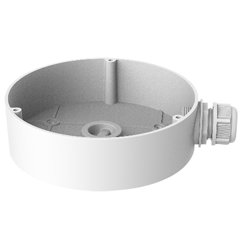 HIKVISION DS-1280ZJ-DM45 - Caja de conexiones - Para cámaras domo - Apto para uso exterior - Instalación en techo o pared - Color blanco | 42 (Al) x 137 (Ø) mm - Pasador de cables