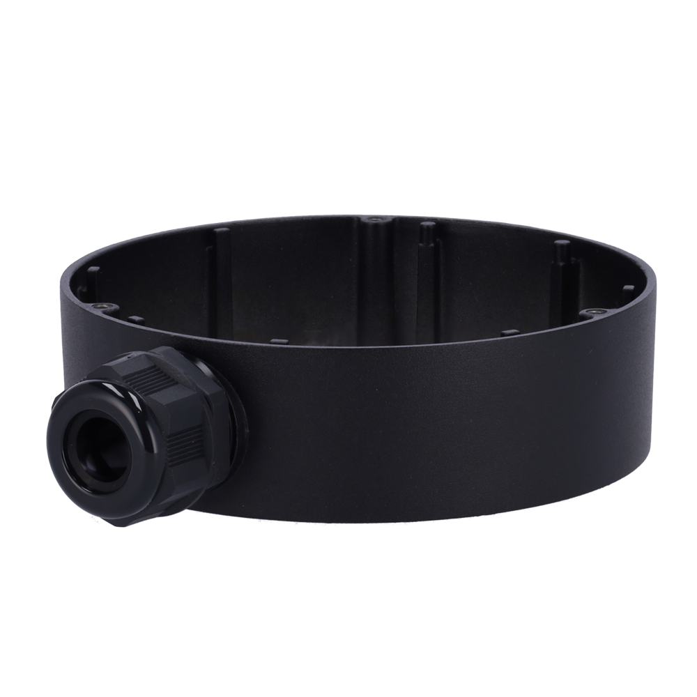HIKVISION DS-1280ZJ-DM45(Black) - Caja de conexiones - Para cámaras domo - Apto para uso exterior - Instalación en techo o pared - Dimensiones 40 (Al) x 140 (Ø) mm - Color negro - imagen 1