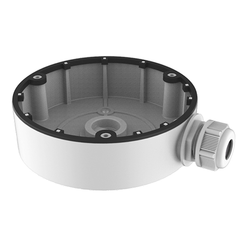 HIKVISION DS-1280ZJ-DM8 - Caja de conexiones - Para cámaras domo - Apto para uso exterior - Instalación en techo o pared - Pasador de cables - Color blanco | 35 (Al) x 126.7 (Ø) mm