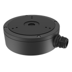 HIKVISION DS-1280ZJ-M-BLACK - Caja de conexiones - Para cámaras domo - Apto para uso exterior - Instalación en techo o pared - Pasador de cables - Color negro | 51.5 (Al) x 157 (Ø) mm - imagen 1