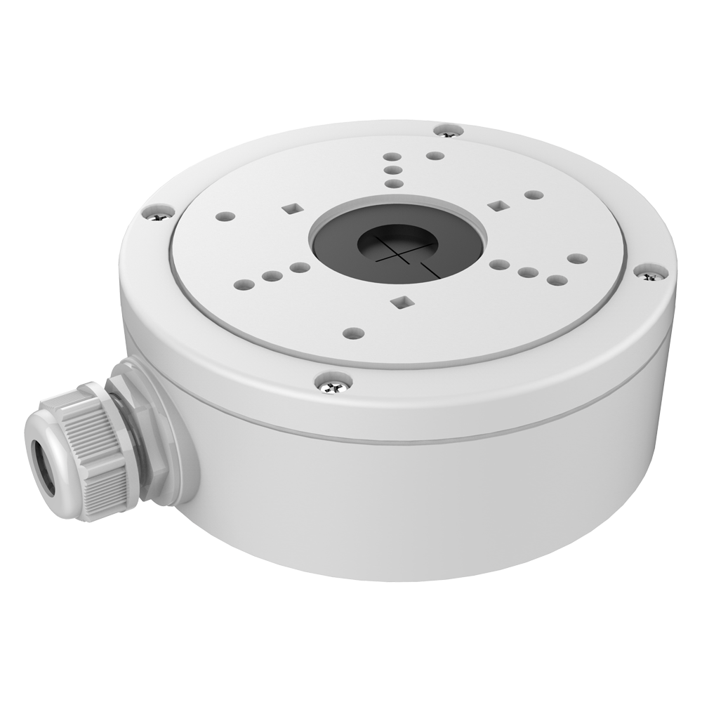 HIKVISION DS-1280ZJ-S-Y - Caja de conexiones - Para cámaras domo - Apto para uso exterior - Instalación en techo o pared - Pasador de cables - Color blanco