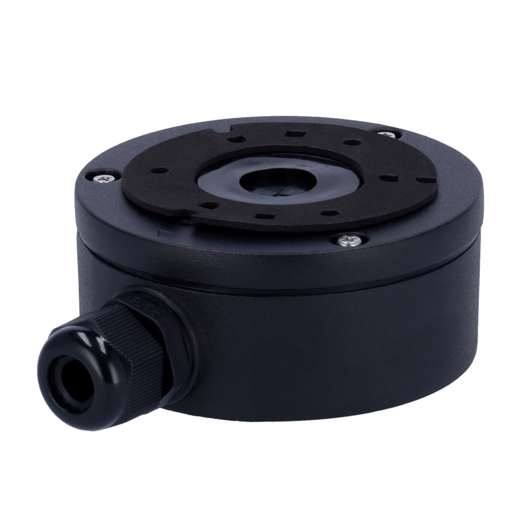 HIKVISION DS-1280ZJ-XS-B - Caja de conexiones - Para cámaras domo o bullet - Apto para uso exterior - Instalación en techo o pared - Pasador de cables - Color negro | 43,2 (Al) x 100 (Ø) mm - imagen 1