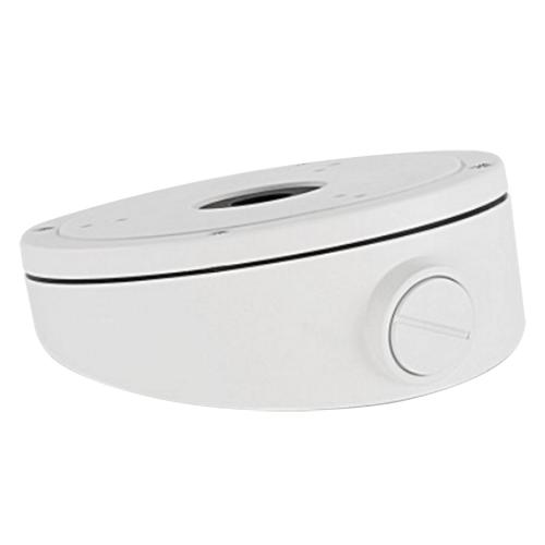 HIKVISION DS-1281ZJ-M - Caja de conexiones - Para cámaras domo - Apto para uso exterior - Instalación en techo inclinado - Pasador de cables - Color blanco | 62 (Al) x 157 (Ø) mm