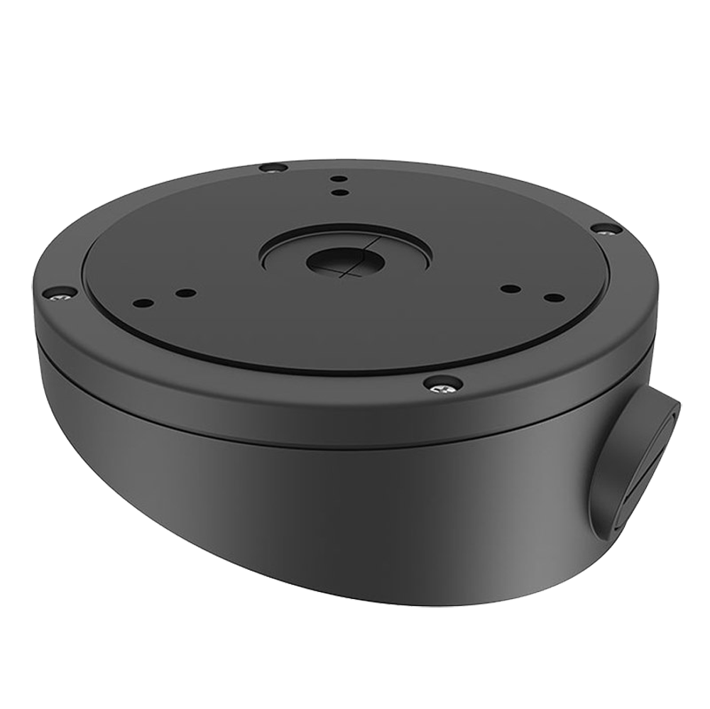 HIKVISION DS-1281ZJ-M(Black) - Caja de conexiones - Para cámaras domo - Apto para uso exterior - Instalación en techo inclinado - Pasador de cables - Color negro | 62 (Al) x 157 (Ø) mm - imagen 1