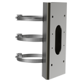 HIKVISION DS-1475ZJ-SUS/BJZ - Soporte de poste - 250(Al) x 127 (An) x 167.6 (Fo) mm - Acero Inoxidable SUS304 - Apto para uso en exterior - Diámetro abrazadera regulable 67~127 mm - Pasador de cables