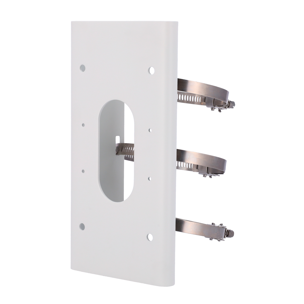 HIKVISION DS-1475ZJ-Y - Soporte de poste Hikvision - Para cámaras Domo Motorizadas - Apto para uso en exterior - Acero inoxidable, resistente a corrosión - 250 mm (Al) x 127 mm (An) x 46 mm (Fo) - Pasador de cables - imagen 1
