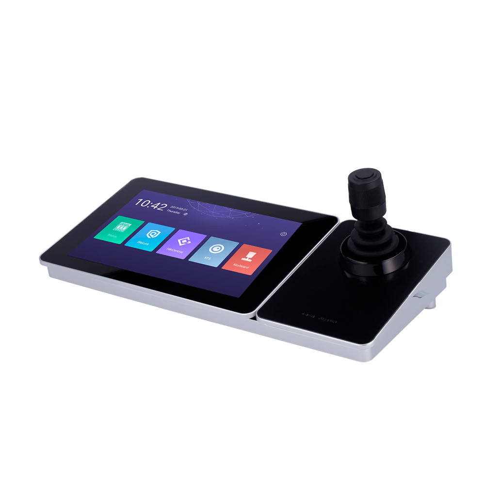 HIKVISION DS-1600KI(B) - Teclado IP Hikvision - Doble interfaz: directo o red - Pantalla LCD TFT 10.1" - Red por IP con conector RJ45 - Joystick 4 axis - Captura de imágenes en local por USB - imagen 1
