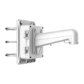 HIKVISION DS-1602ZJ-BOX-POLE - Soporte de poste - Caja de conexiones incluida - Apto para uso en exterior - Color blanco - Pasador de cables - 209.7 mm (An) x 314 (Al) mm x 600.8 (Fo) mm