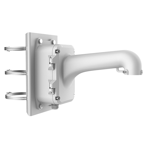HIKVISION DS-1604ZJ-BOX-POLE - Soporte de poste - Caja de conexiones - Apto para uso en exterior - Apto para instalación en poste - Color blanco - 314 mm (Al) x 194.9 (An) mm x 456.5 (Fo) mm