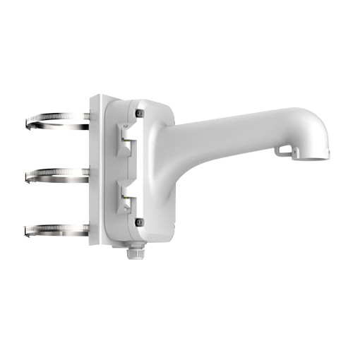 HIKVISION DS-1604ZJ-POLE - Soporte de poste - Impermeable - Apto para uso en exterior - Apto para instalación a pared - Color blanco - 182.6 mm (Al) x 97.3 (An) mm x 306.4 (Fo) mm