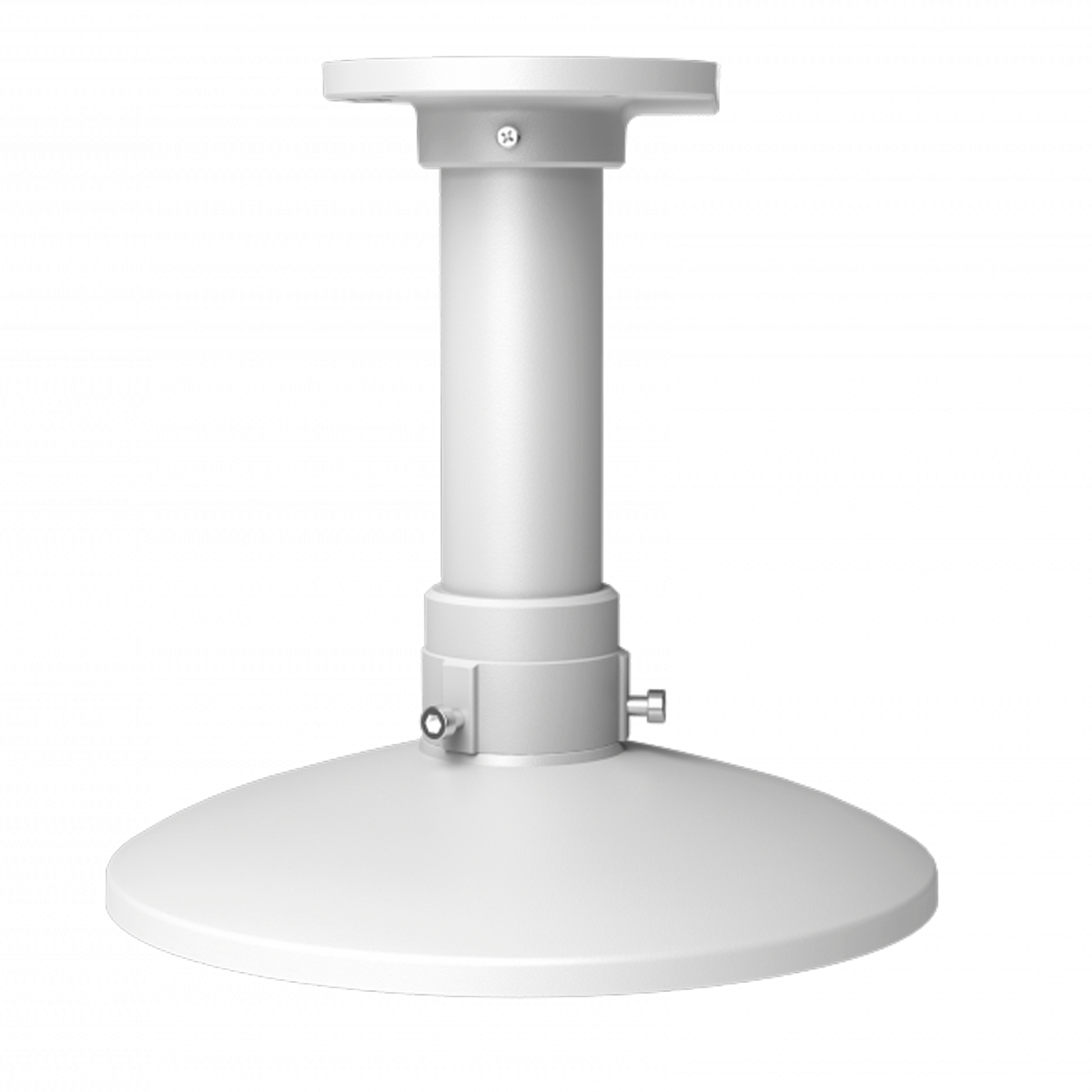 HIKVISION DS-1661ZJ-6D - Soporte de techo - Para cámaras domo - Apto para uso en exterior - Color blanco | 47 (Al) mm x 250 (Ø) mm - Compatible con Hiwatch Hikvision - Pasador de cables