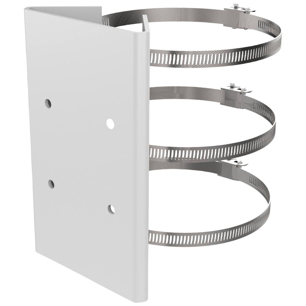HIKVISION DS-1673ZJ - Soporte para mástiles/farolas - Para cámaras panorámicas y speed dome - Rango diámetro 67~127 mm x 194(Al) x 117(An) mm - Apto para uso en exterior - Acero inoxidable - Color blanco