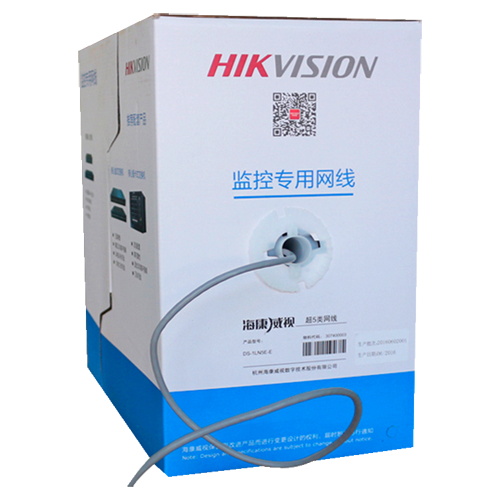 HIKVISION DS-1LN5E-E/E - Hikvision cable UTP categoría 5E - Conductor OFC, 99,5% cobre - Aislamiento HDPE - Bobina de 305 metros - Cubierta color gris