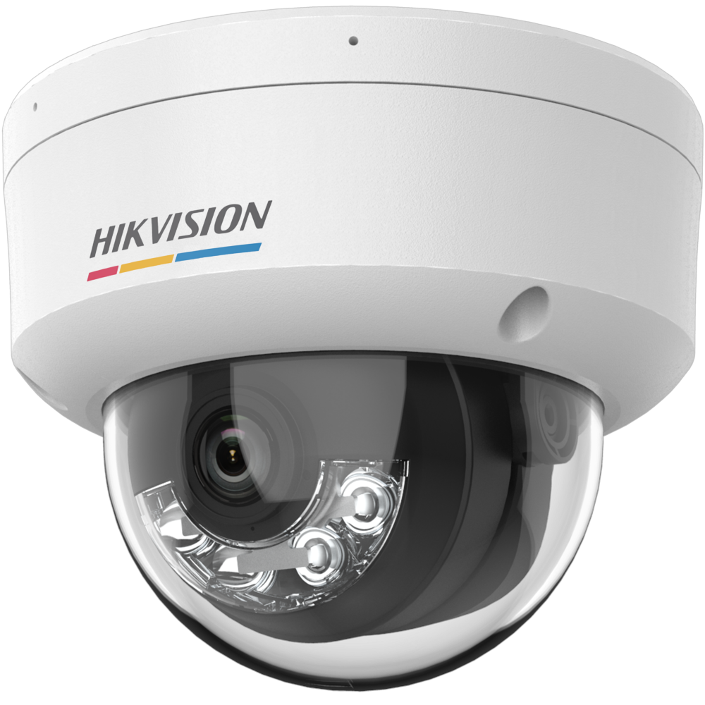 HIKVISION DS-2CD1147G3-LIU(2.8mm) - Cámara Domo IP gama VALUE - Resolución 4 Mpx (2560x1440) | Lente 2.8 mm - IR 30 m | Luz blanca 30 m | Micrófono integrado - ColorVu 3.0: imagen a color 24 horas - Detección de movimiento 3.0 - 120dB WDR | PoE | Grado de