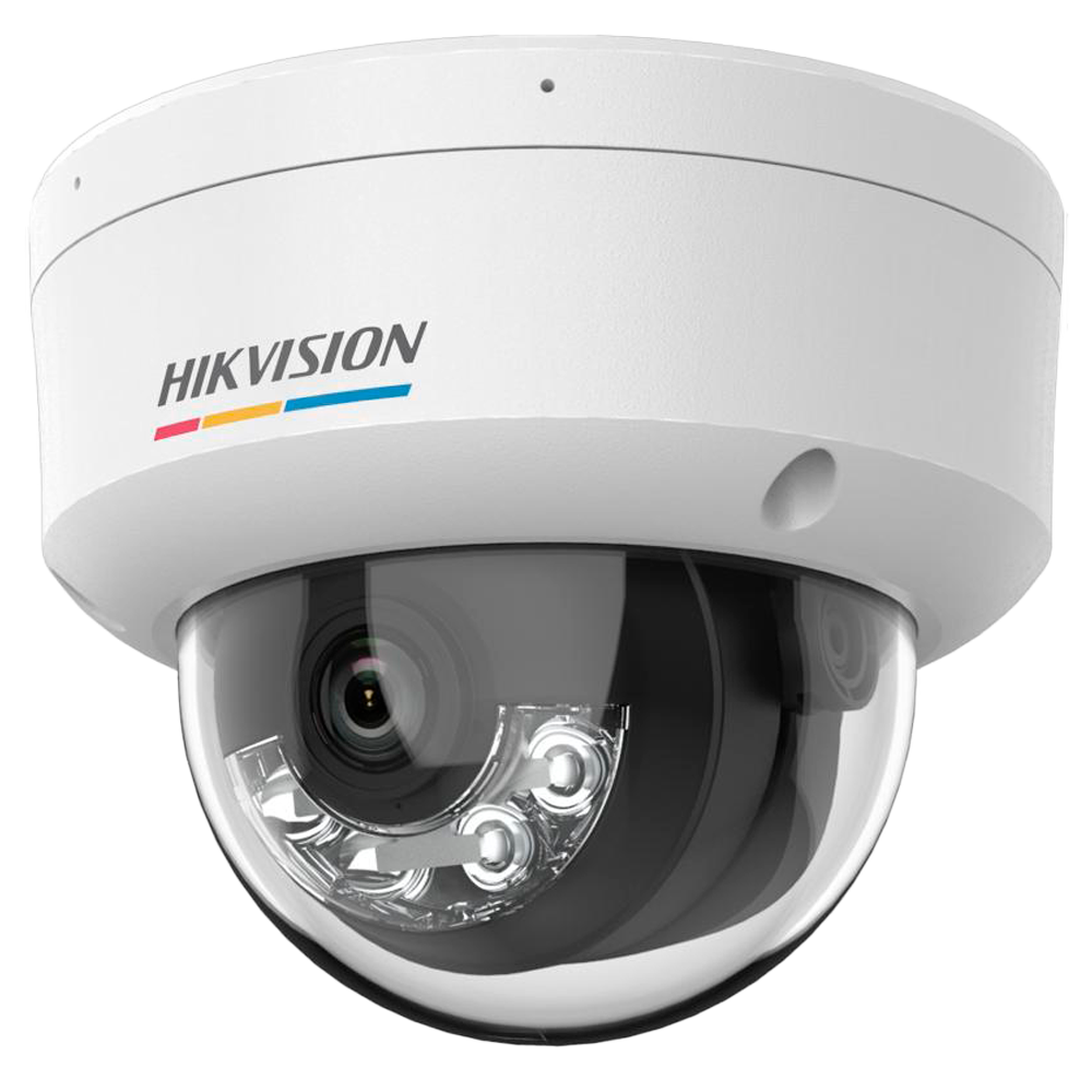 HIKVISION DS-2CD1147G3H-LIU(2.8mm) - Hikvision cámara IP Domo gama VALUE ColorVu3.0 - Resolución 4 MPx | PoE IEEE802.3af - ColorVu3.0: imagen a color HikAI-ISP F1.0 1/1.8" - 2.8 mm | Micrófono | Luz híbrida hasta 30m - Detección de movimiento 3.0 - I