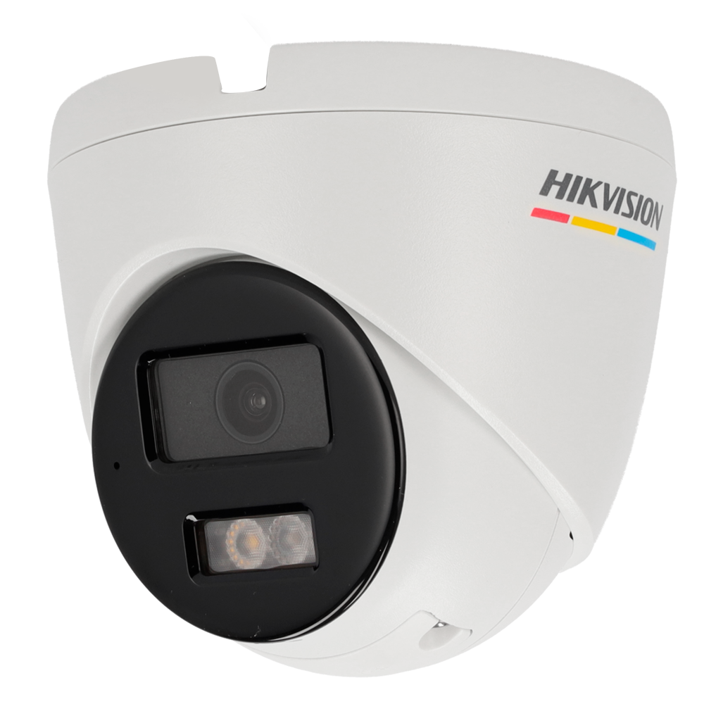 HIKVISION DS-2CD1327G2H-LIUF(2.8mm) - Cámara Turret IP Hikvision - Gama Value | microSD 512 GB - 2 MP | Lente 2.8 mm | Micrófono integrado - IR 30 m | DWDR | ColorVu - PoE | H.265+| IP67 | Det. movimiento 2.0 - WEB, Software CMS, Smartphone y NVR - imagen 1