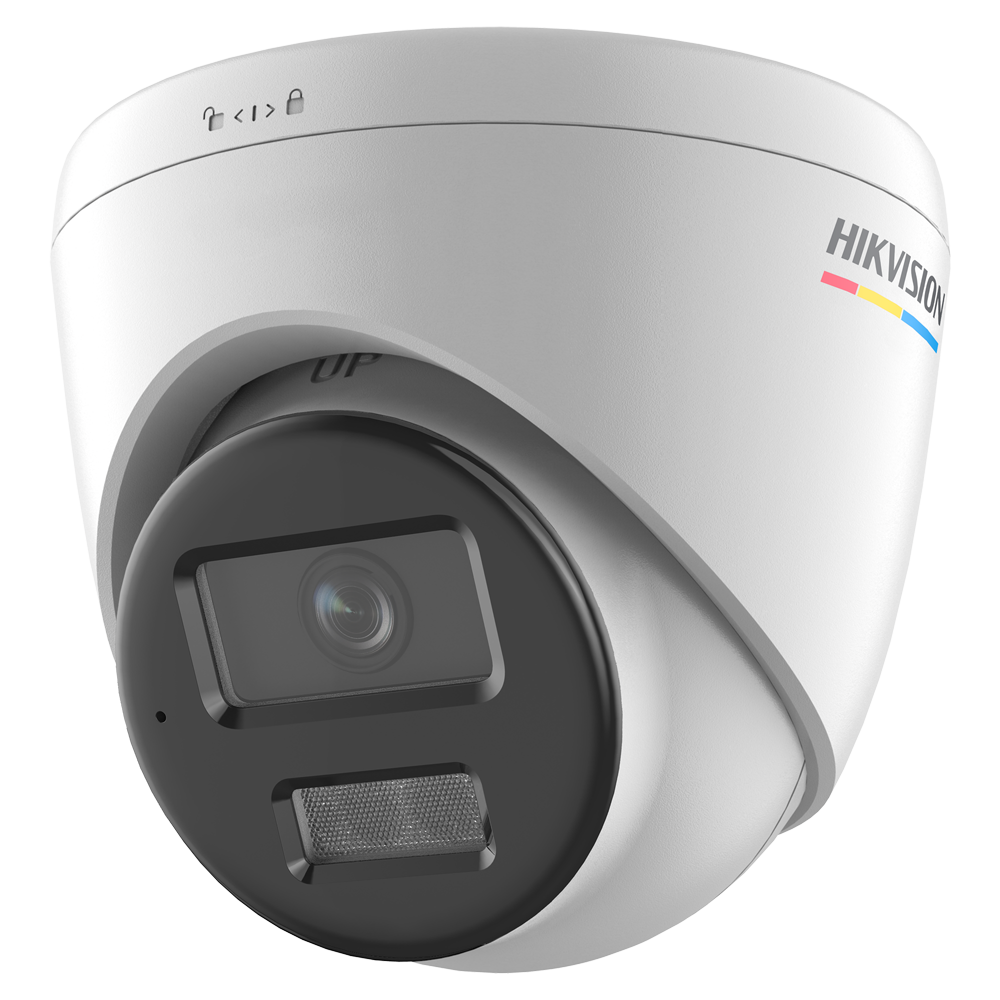 HIKVISION DS-2CD1327G3-LIU(4mm) - Cámara Turret IP gama VALUE - Resolución 2 Mpx (1920x1080) | Lente 4 mm - IR 30 m | Luz blanca 30 m | Micrófono integrado - ColorVu 3.0: imagen a color 24 horas - Detección de movimiento 2.0 - 120 dB WDR | PoE | Grado de - imagen 1