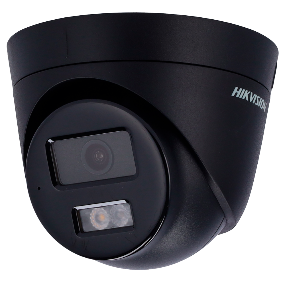 HIKVISION DS-2CD1343G2-LIU(2.8mm)(BLACK) - Cámara Turret IP Hikvision gama Value - Resolución 4 MP - Lente 2.8 mm - Luz híbrida 30 m - Detección de movimiento 2.0 - Micrófono integrado | PoE | IP67 | wdr (120dB) - imagen 1