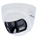 HIKVISION DS-2CD1363G2P-LIUF/SL(2.8mm) - Cámara Turret IP Hikvision gama Value - Resolución 6 MP (3200x1800) - Lente dual 2.8 mm visión panorámica - Luz híbrida 30 m | Sirena y flash disuasorios - Detección de movimiento 2.0 | MicroSD - Micrófono y altavo