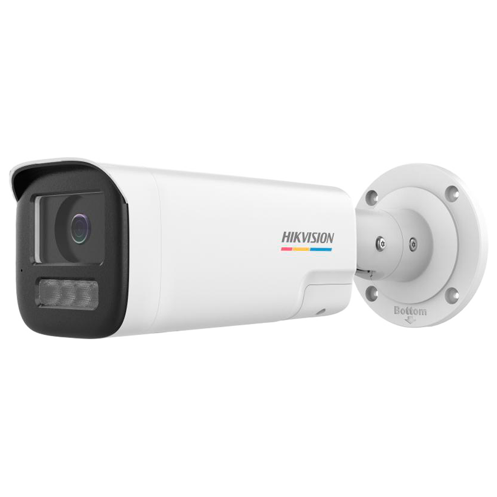 HIKVISION DS-2CD1B47G3H-LIUF/SRB(4mm) - Hikvision cámara IP Bullet gama VALUE ColorVu3.0 - Resolución 4 MPx | PoE IEEE802.3af - ColorVu3.0: imagen a color HikAI-ISP F1.0 1/1.8" - 4 mm | Micrófono | Luz híbrida hasta 50m - Detección movimiento 3.0 | A