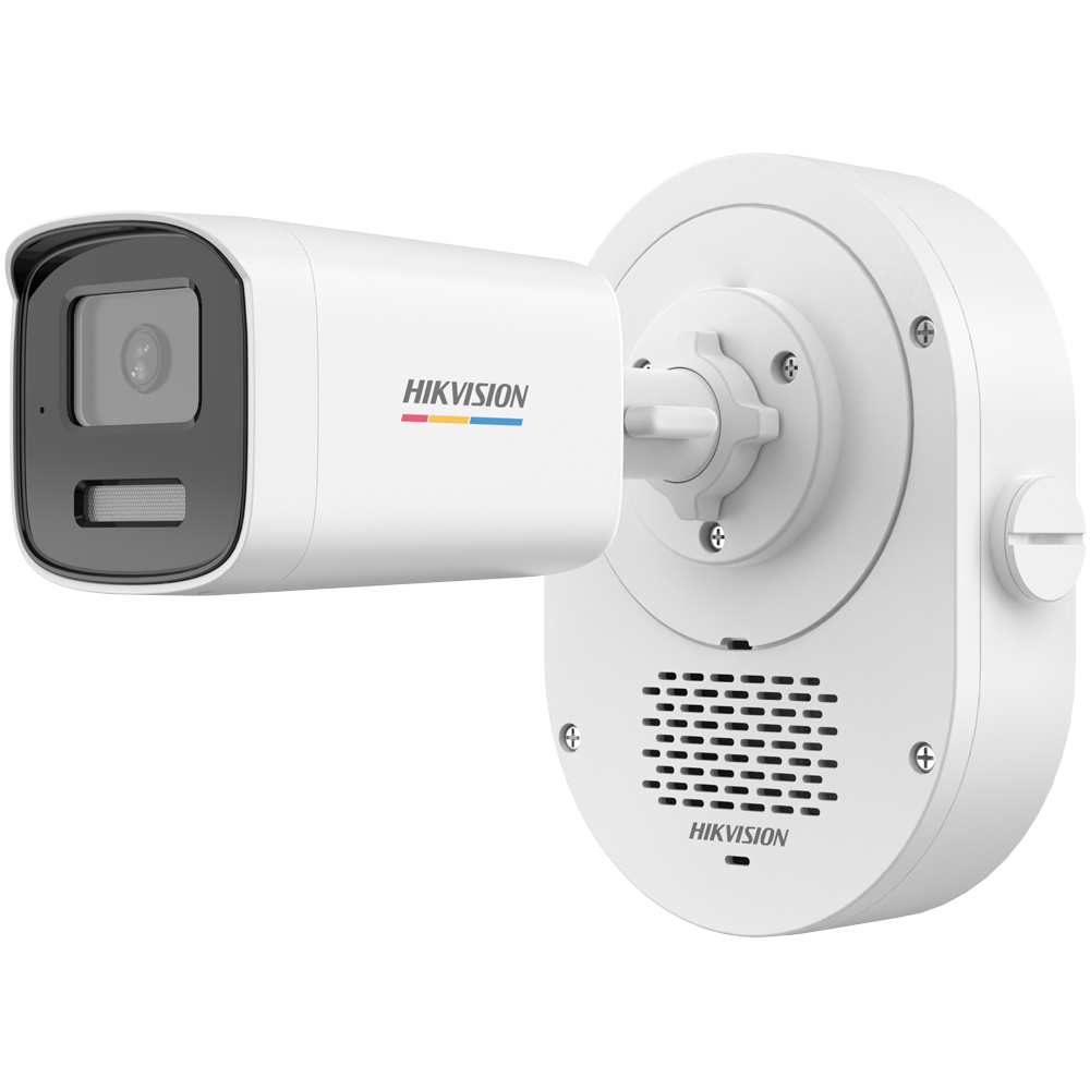HIKVISION DS-2CD1T47G3-LIU/LSL(2.8mm) - Cámara Bullet IP gama VALUE - Resolución 4 Mpx (2560x1440) - Lente 2.8 mm | Disuasión con luz blanca y audio - ColorVu 3.0: imagen a color 24 horas - Luz híbrida 50 m | Audio bidireccional - Detección de movimiento