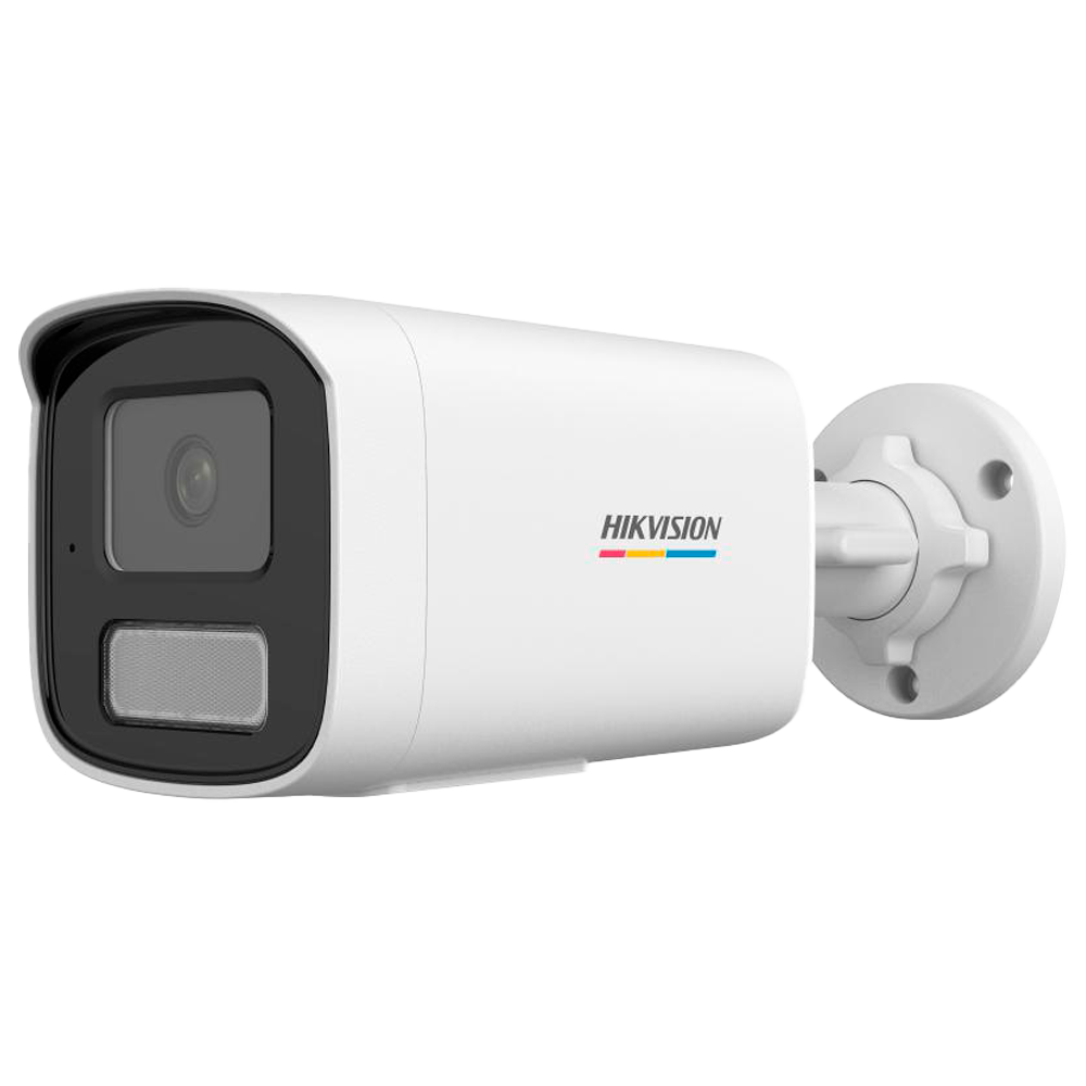 HIKVISION DS-2CD1T47G3H-LIUF(4mm) - Hikvision cámara IP Bullet gama VALUE ColorVu3.0 - Resolución 4 MPx | PoE IEEE802.3af - ColorVu3.0: imagen a color HikAI-ISP F1.0 1/1.8" - 4 mm | Micrófono | Luz híbrida hasta 50m - Detección de movimiento 3.0 - IP