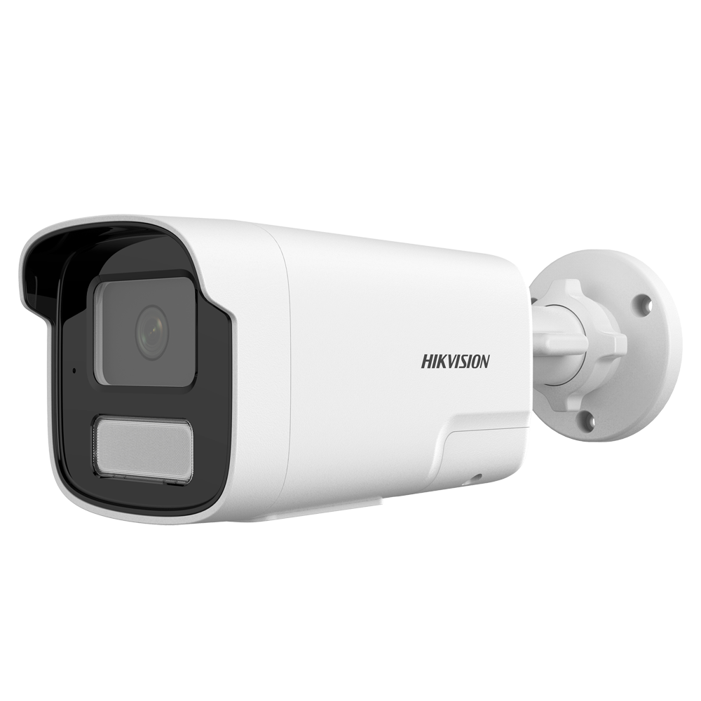 HIKVISION DS-2CD1T63G2-LIUF/SL(6mm) - Cámara Bullet IP gama Value - Resolución 6 MP - Lente 6 mm | Micrófono y altavoz integrados - Detección movimiento 2.0 - Luz híbrida alcance 50 m | PoE - Flash disuasorio | MicroSD | IP67