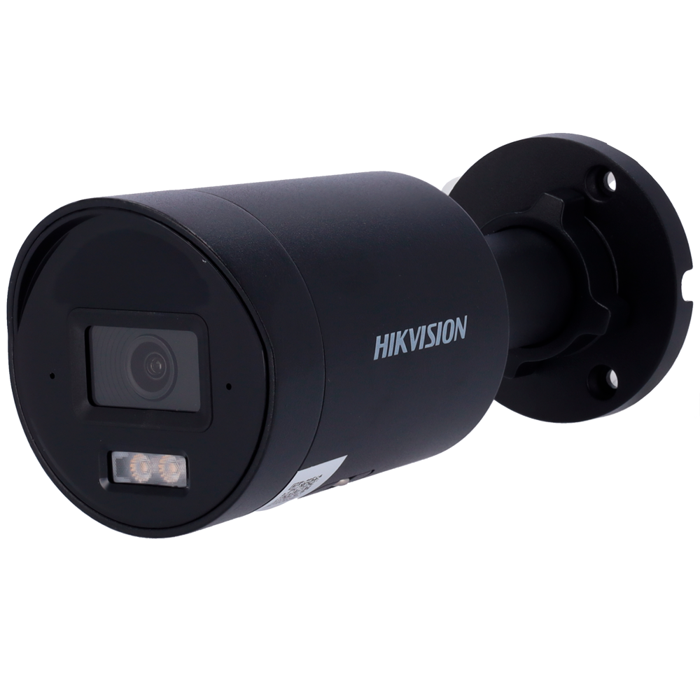 HIKVISION DS-2CD2043G2-LI2U(2.8mm)(BLACK) - Hikvision - Cámara Bullet IP gama PRO - Resolución 4 Megapíxel (2688x1520) - Lente 2.8 mm | Micrófono dual en array - Luz híbrida alcance 40 m | MicroSD - Detección de movimiento 2.0 | AcuSense | PoE - imagen 1