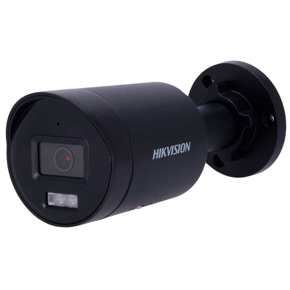 HIKVISION DS-2CD2046G2H-IU(2.8mm)(eF)/BLACK - Hikvision - Cámara Bullet IP gama PRO - Resolución 4 Megapíxel | Powered by DarkFighter - Lente 2.8 mm | Micrófono integrado | Negra - IR alcance 40 m | Detección de movimiento 2.0 - AcuSense | Reconocimiento