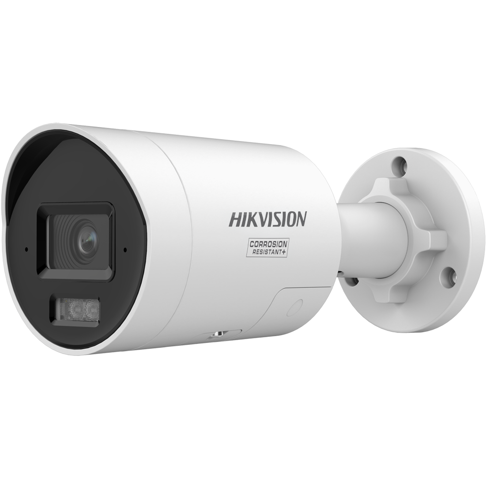 HIKVISION DS-2CD2067G3-LI2UY/SRB(2.8mm) - Hikvision cámara IP Bullet gama PRO ColorVu3.0 - 6 Mpx (3200x1800) | Lente 2.8 mm - Luz híbrida hasta 40 m | Luz policial - ColorVu3.0: imagen a color HikAI-ISP F1.0 1/1.8" - Micrófono y altavoz integrados |