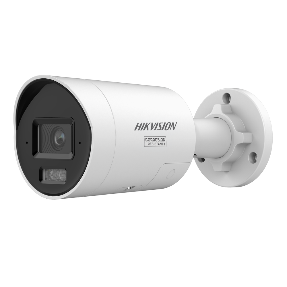 HIKVISION DS-2CD2067G3-LI2UY/SRB(4mm) - Hikvision cámara IP Bullet gama PRO ColorVu3.0 - 6 Mpx (3200x1800) | Lente 4 mm - Luz híbrida hasta 40 m | Luz policial - ColorVu3.0: imagen a color HikAI-ISP F1.0 1/1.8" - Micrófono y altavoz integrados | Capt
