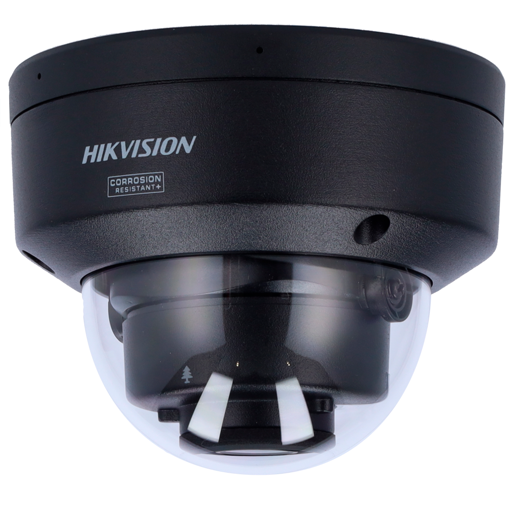 HIKVISION DS-2CD2147G3-LIS2UY(2.8mm)(BLACK) - Hikvision cámara IP Domo gama PRO ColorVu3.0 - Resolución 4 MPx | PoE IEEE802.3af - ColorVu3.0: imagen a color HikAI-ISP F1.0 1/1.8" - 2.8 mm | Micrófono dual | Luz híbrida hasta 30m - AcuSense3.0 | Siren - imagen 1