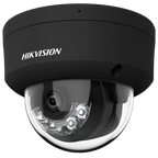 HIKVISION DS-2CD2163G2-LIS2U(2.8mm)(BLACK) - Hikvision - Cámara Domo IP gama PRO - Resolución 6 Megapixel (3200x1800) - Lente 2.8 mm | Micrófono dual en array - Luz híbrida alcance 30 m | PoE | MicroSD | IP67 - AcuSense | MD2.0 | Audio | Alarmas | IP67 | - imagen 1