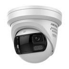 HIKVISION DS-2CD23167G3P-LIS2UY/SL(180°) - Cámara IP Turret Panorámica 180º gama PRO - Resolución 16 Mpx | Lente 2 x 2.8 mm (180º) - Luz híbrida 30m | Sirena y flash disuasorio - Audio | Alarmas | 130 dB WDR | MicroSD - Detección de movimiento 3.0 | AcuSe