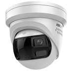 HIKVISION DS-2CD2383G2P-LISU/SL(180°) - Cámara IP Turret Panorámica 180º gama PRO - Resolución 8 Mpx | Lente 2 x 2 mm (180º) - Luz híbrida 30m | Sirena y flash disuasoria - AcuSense | Audio | Alarmas - Detección de movimiento 2.0 - PoE | Grado de protecci